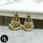 Premium Quality Jhumki | White Stones